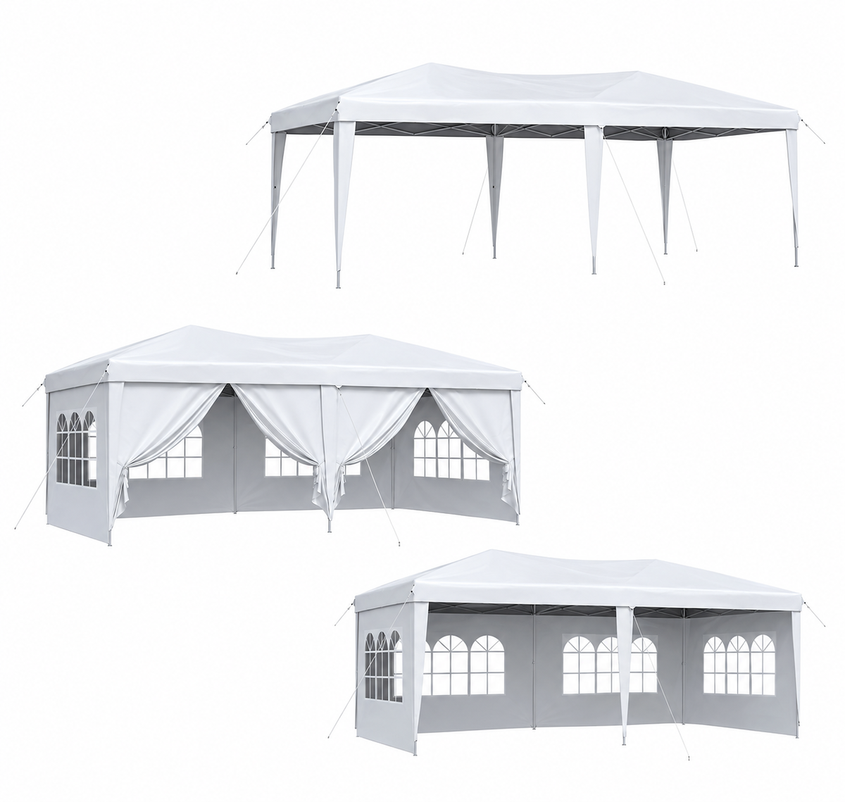 10×20 White Pop-Up Tent Rental